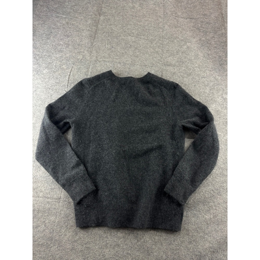 Quince Mongolian Cashmere Crewneck Sweater Charcoal Grey Small